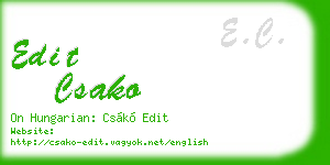 edit csako business card